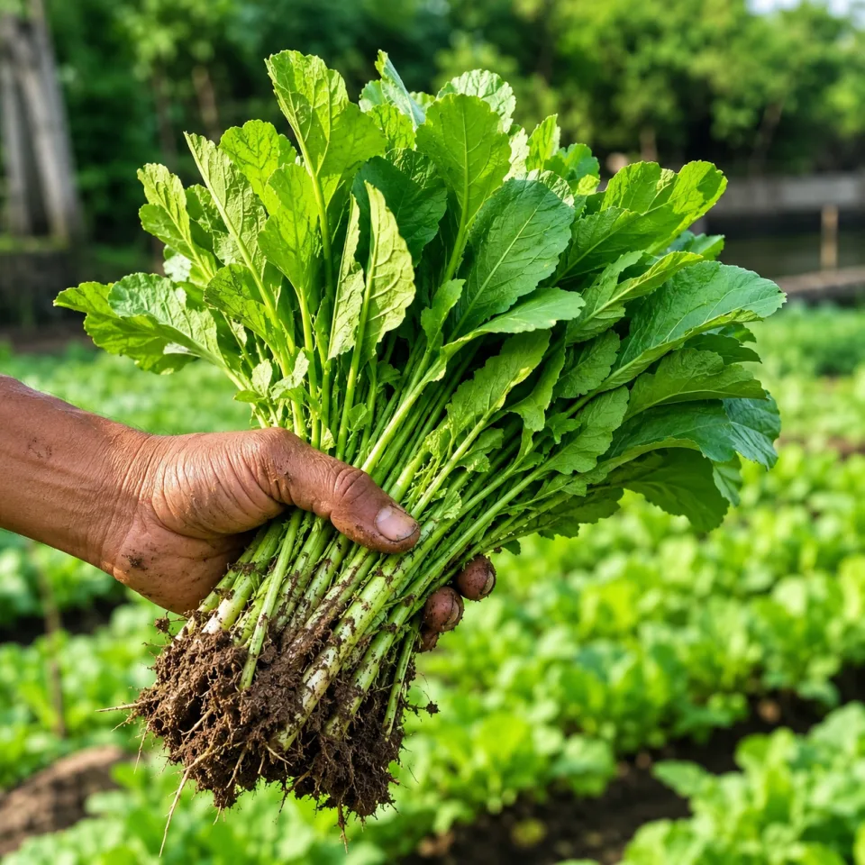 Luống rau mới xuống giống